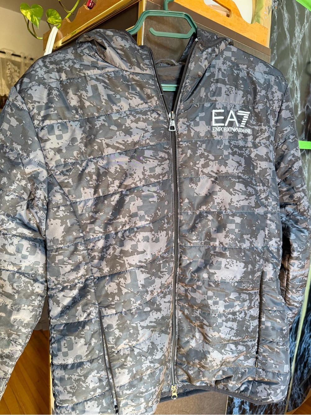 Emporio Armani Men's Hooded Puffer Jacket - like new-$100